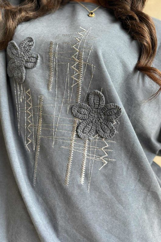 Original Hippie Sweatsshirt Vintage Wash Denim